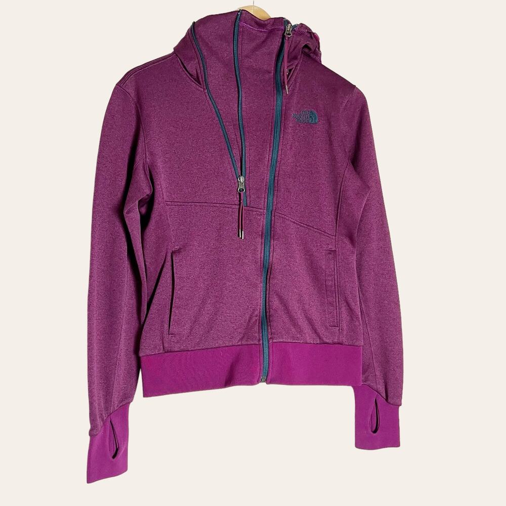 The North Face Purple Zipper Outdoor Jacket Size S